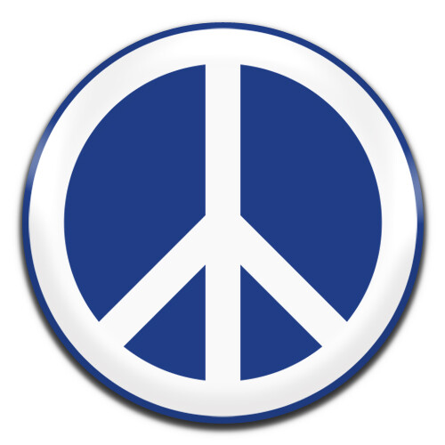 Peace sign symbol hippie - symbol, blue