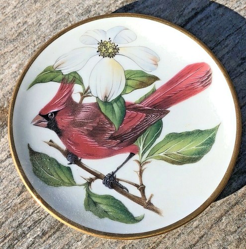 Mini porcelain plate cardinal - mini,