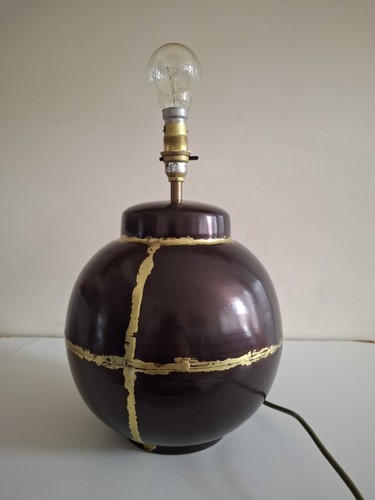 Kintsugi inspired brown gold - inspired,