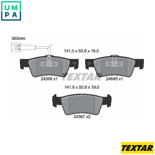 Brake pad set - pad,