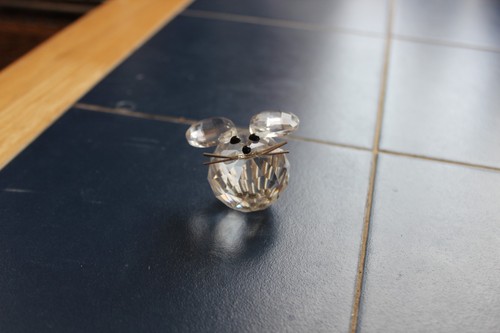 Small glass mouse ornament - glass,
