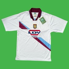 Aston Villa Away Shirt 2000 Score Draw Retro Soccer Jersey BNWT Men's Medium
