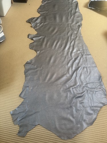 Leather half hide gunmetal - hide,