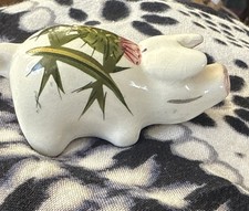 whimsy Plichta, London, Vintage thistle decorated piglet 