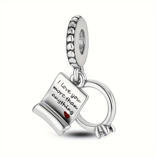 Engagement promise ring charm - engagement,
