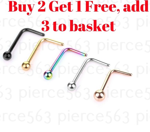 Nose stud surgical steel screw - stud,