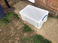 Really Useful Storage Box And Lid-64L Clear