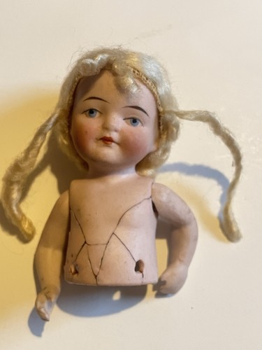 Antique german half doll pin - antique,
