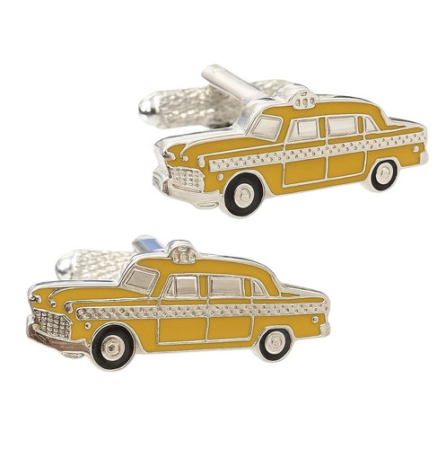 American yellow taxi cufflinks - american,