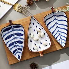 Leaf Shape Snack Dish Sauce Plate Seasoning Plates Household Mini Tableware