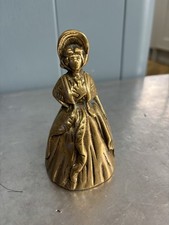 Vintage Victorian Lady brass bell Figurines No Clapper Ornament