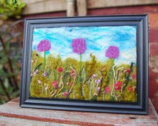 Needle Felted Wool  flower