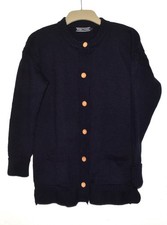 Woolovers Navy Blue Heavy Wool Knitted Cardigan Men’s Size Uk Large 
