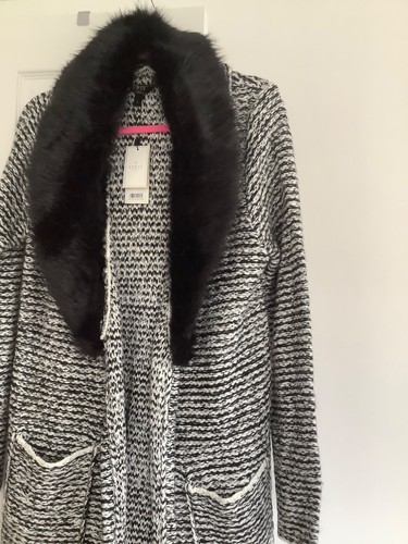 Lipsy long cardigan faux - long, fur