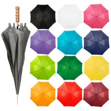 Automatic 44" Golf Walking Rain Strong Stick Umbrella Bright Colours Rain Brolly