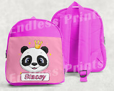 Personalised Panda Backpack Pink School Bag Kids Backpack Childrens bag (2)