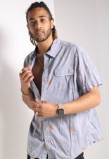 Vintage Abstract Crazy Jazzy Print Shirt Multi - Size 2XL XXL(C48)