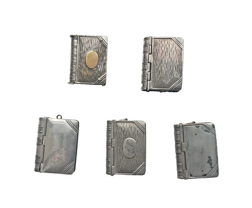 Antique silver plated vesta - antique,