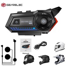 BT Bluetooth 5.1 Motorcycle Helmet Headset Wireless Motorbike Headphone w/Mic