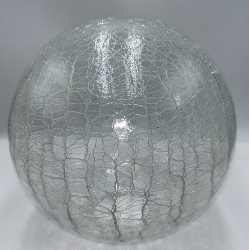 Vtg clear crackle glass - clear,