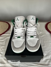 Air Jordan 1 SE Mid Grey Pine Green Sneakers UK Size 8.5