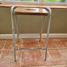 61cm cm tall Vintage Stacking School Science Lab Stools Bar Restaurant