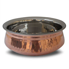 Authentic Traditional Indian 7" Copper Curry Balti Dish/Handi Pot 