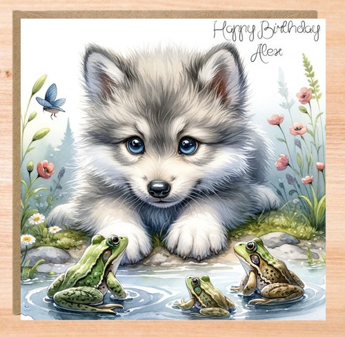 Wolf personalised birthday - wolf,