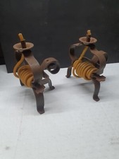 Pair Of Antique Iron Wax