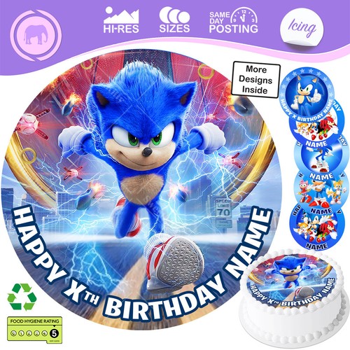 Sonic the hedgehog cake topper - the,