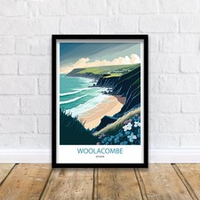 Woolacombe Travel Poster