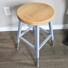 Science Lab Stool, Solid Wood