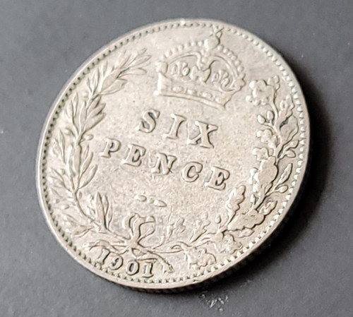 1901 great britain sixpence - 1901,