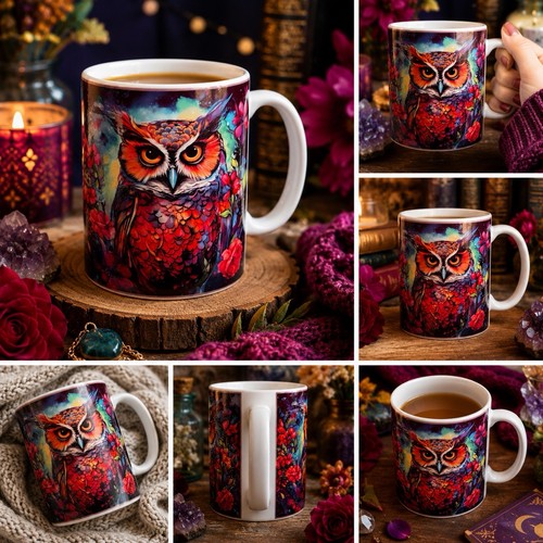 Winter owl mug - winter,