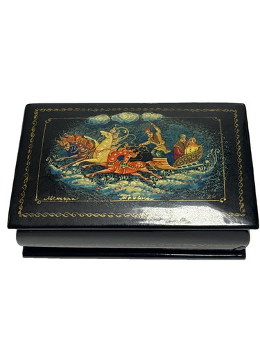Vintage russian black lacquer - russian,