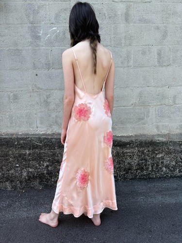 Vintage 1930s peach silk bias - vintage,
