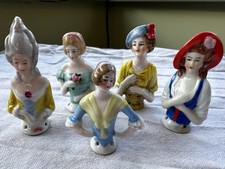 Five antique/vintage ceramic