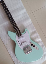 6strings New Arrival Jag Stang Model Electric Guitar Top Quality In Seaweed Blue