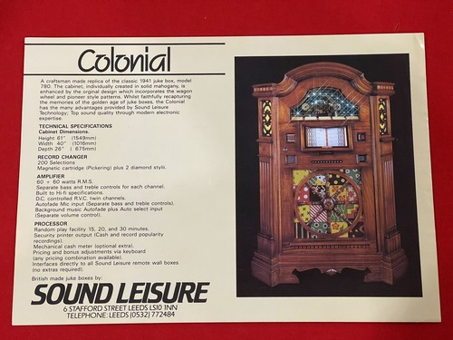 Sound leisure colonial jukebox - sound,
