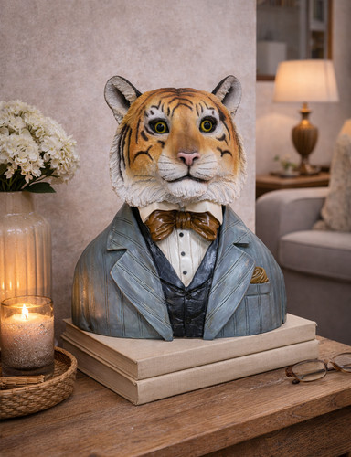 Large tiger bust - large,