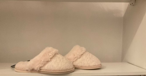 Tesco pink fleck fur - fur, trim