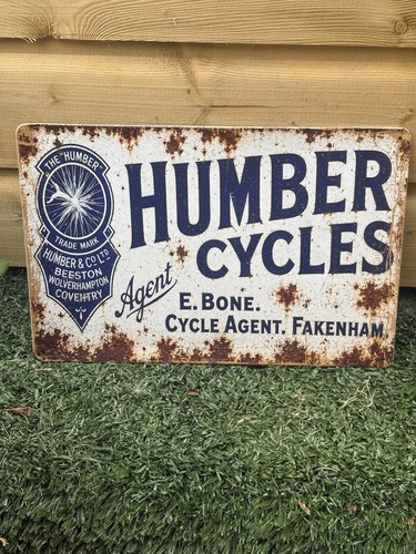 Humber cycles steel sign - steel, x