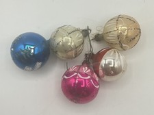Bundle Vintage 1950s Hand Blown Glass Christmas Ornaments German USSR