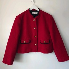 Zara Red Boucle Short Textured