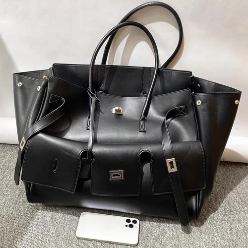 Oversized multi pocket leather - multi,