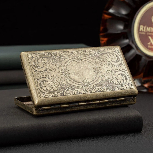 Metal retro cigarette case - metal, box