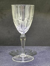Four Lead Crystal Threaded Port Wine Glasses 