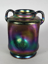 Thomas Webb Glass Vase Iridescent Circa 1878 Very Good Condition