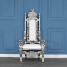 Throne Chair -  Silver Frame -