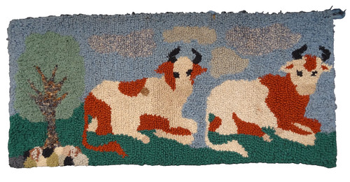 Rag rug 38 vtg - rug, 18"